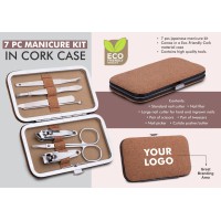 Manicure Kit In Cork Case 7 Pc Set